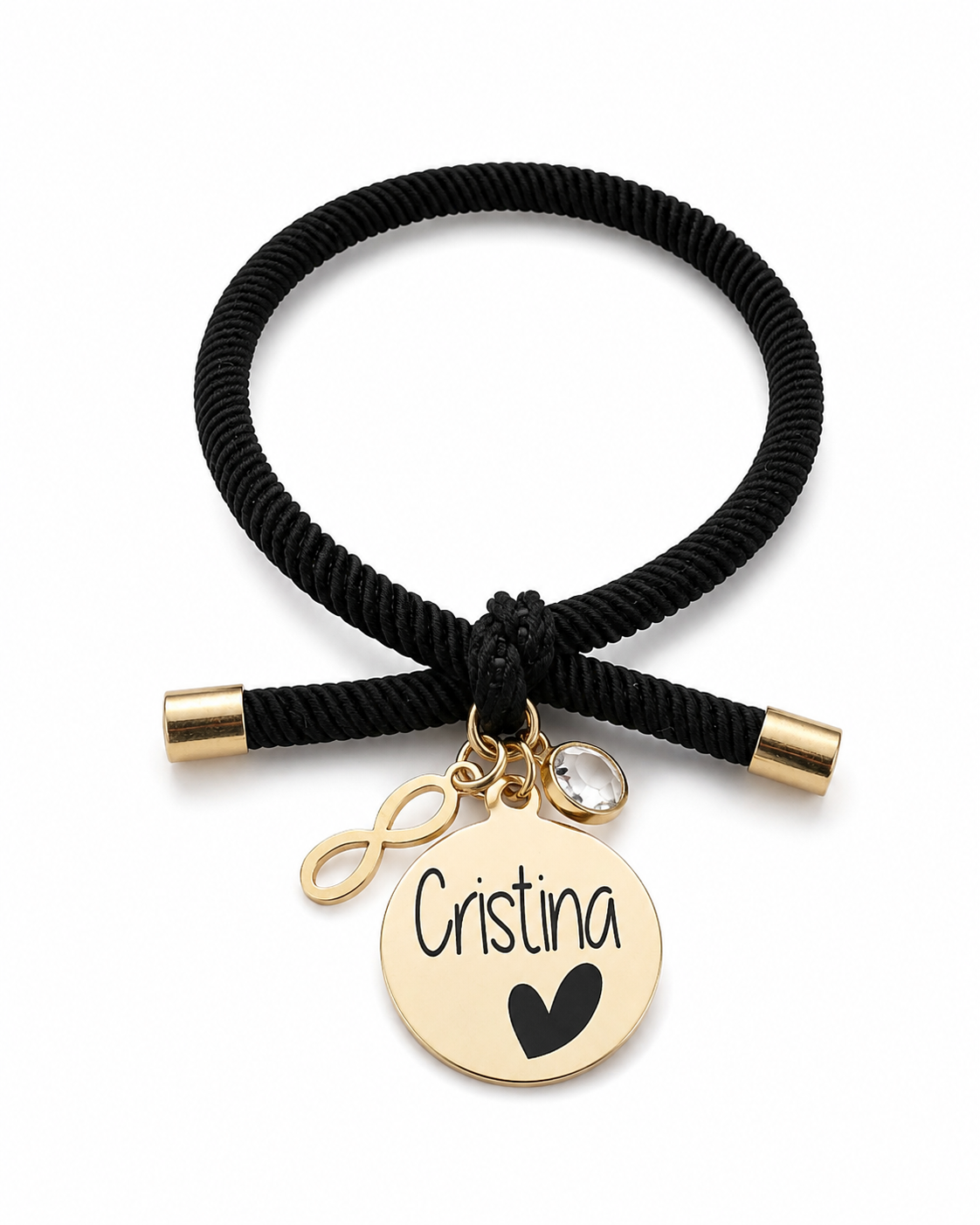 Pulsera Elástica Personalizada - Acero Inoxidable Baño Oro
