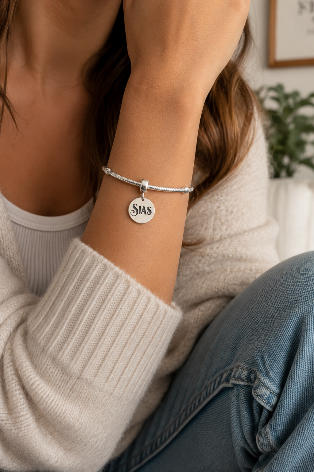Pulsera Personalizada de Serpiente con Medalla Grabada – Plata de Ley 925