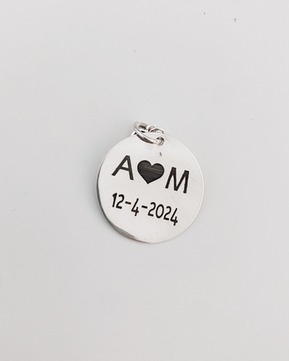 CHARM BASE 20MM PLATA LEY