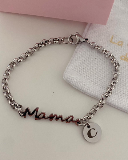 PULSERA MAMA ACERO INICIAL