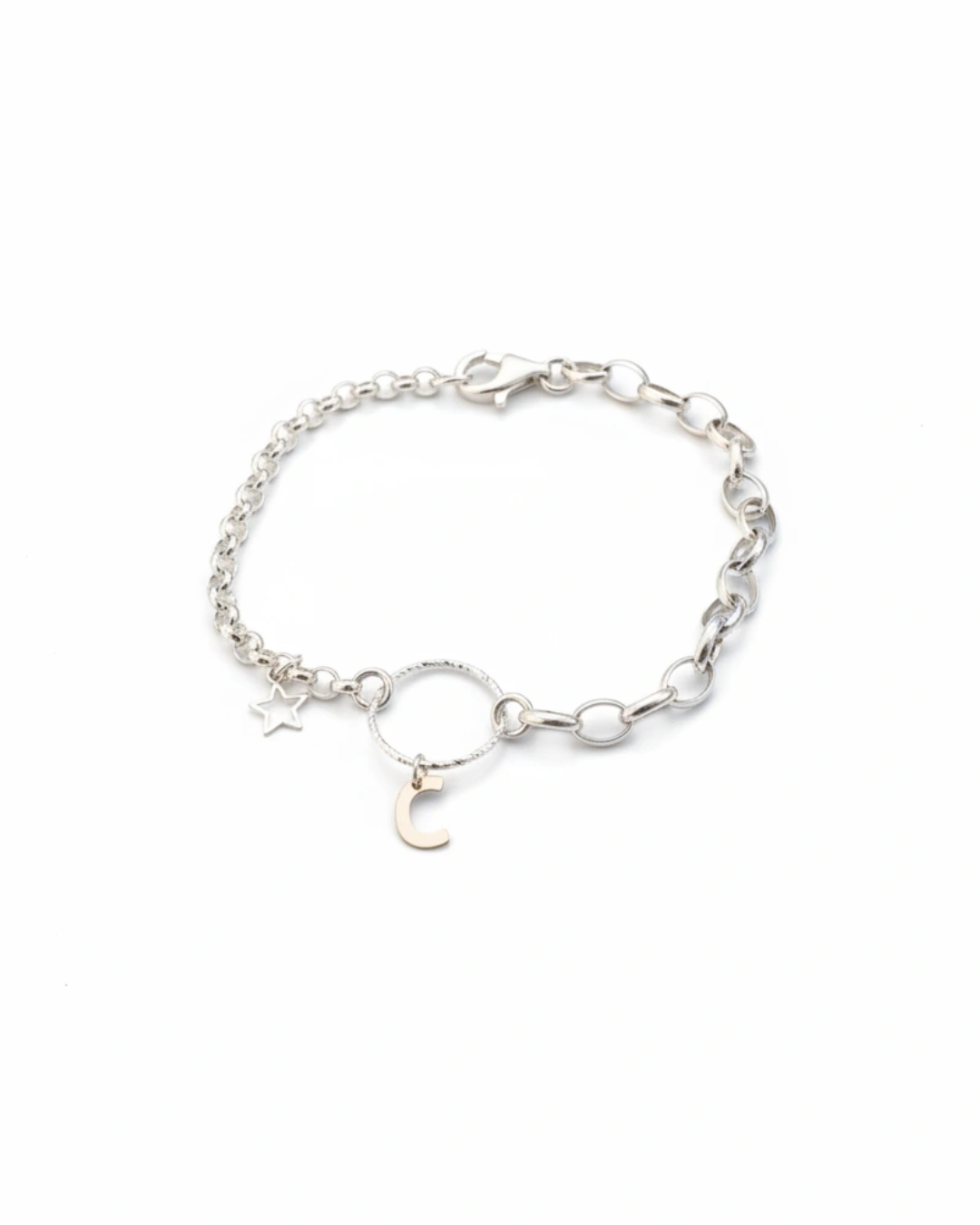 PULSERA INICIAL PLATA DE LEY