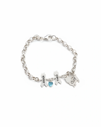 PULSERA NIÑOS Y MASCOTA PLATA DE LEY