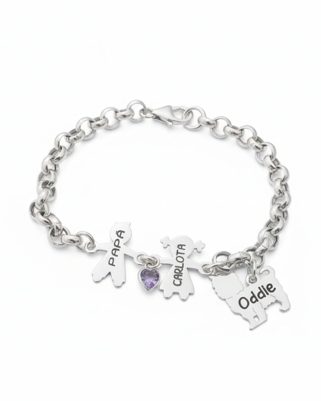 PULSERA NIÑOS Y MASCOTA PLATA DE LEY