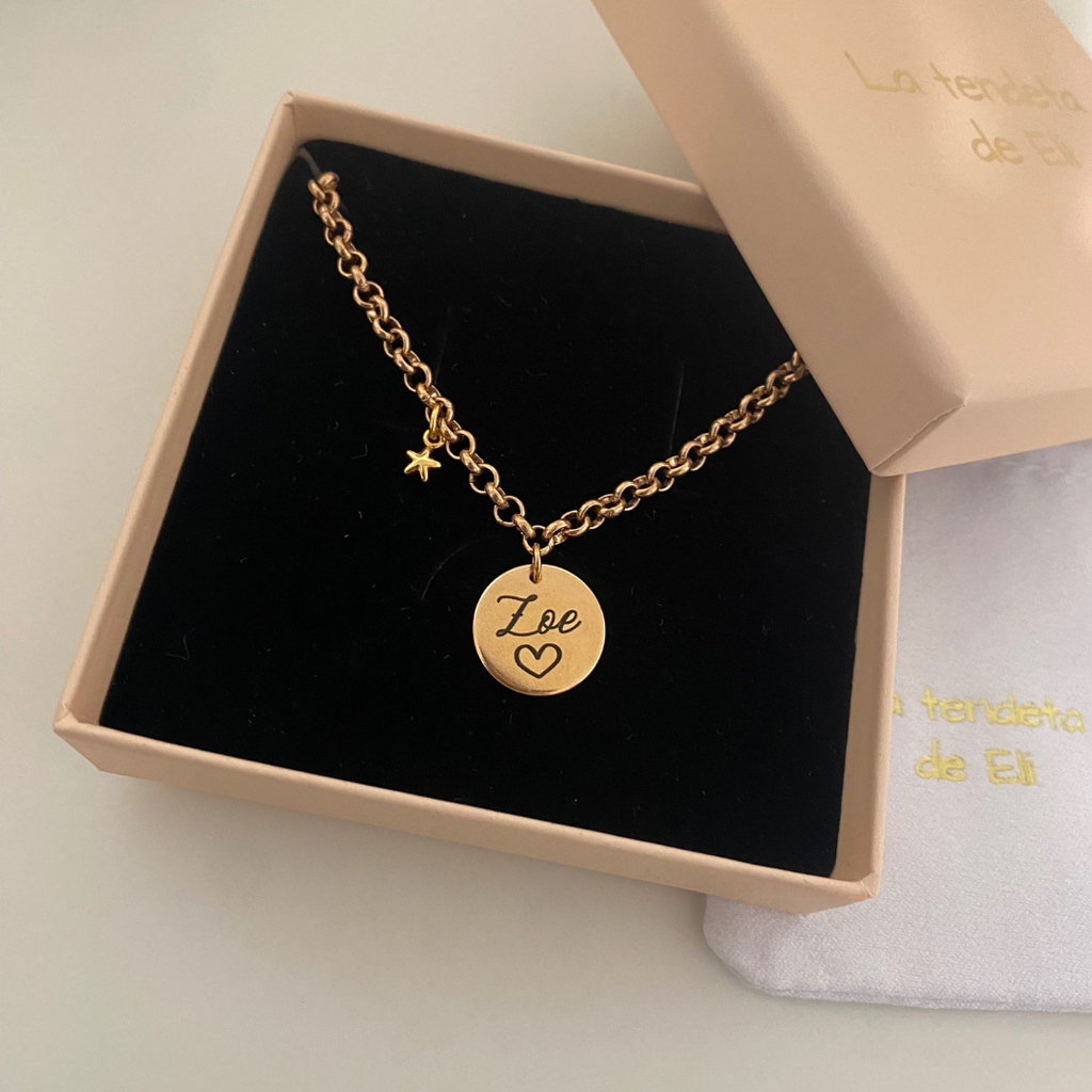 COLLAR BALI ACERO ORO ROSA