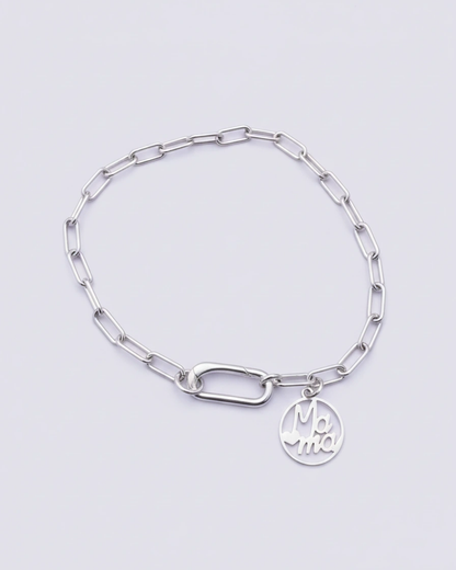 PULSERA MAMA CADENA PLATA DE LEY