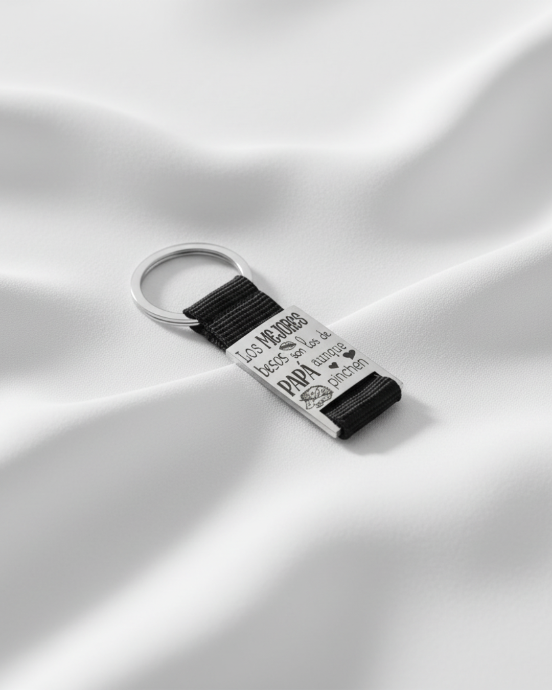 LLAVERO CORREA BAÑO PLATA