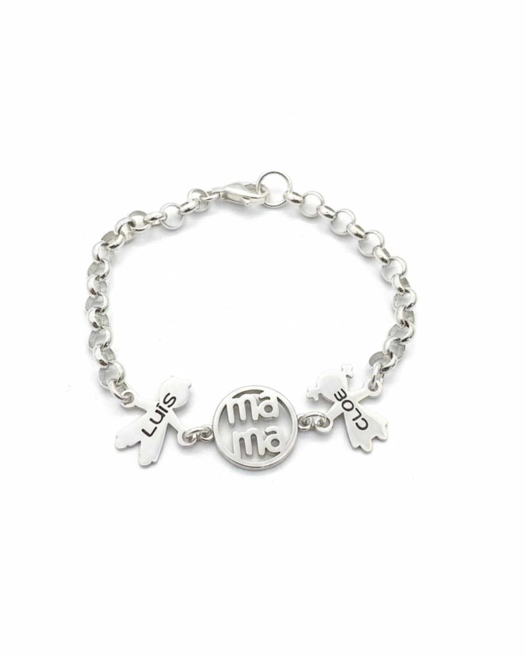 PULSERA CON MAMA NIÑOS PLATA LEY