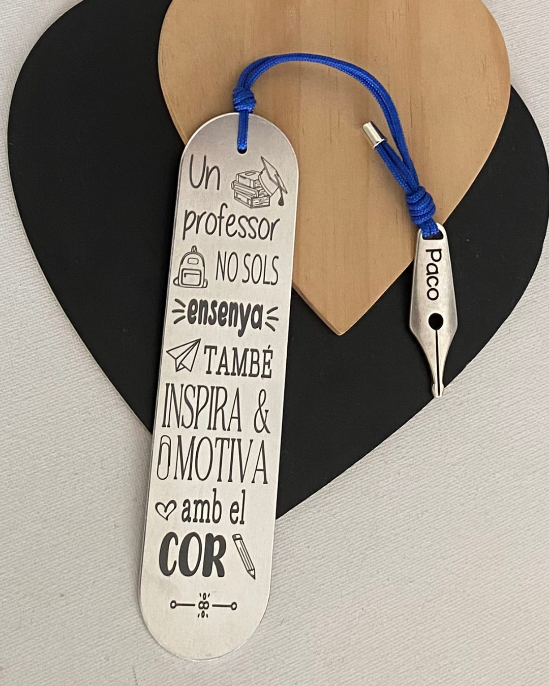 MARCAPÁGINAS ESTILOGRÁFICA BAÑO PLATA