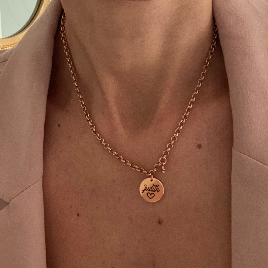 COLLAR BALI ACERO ORO ROSA