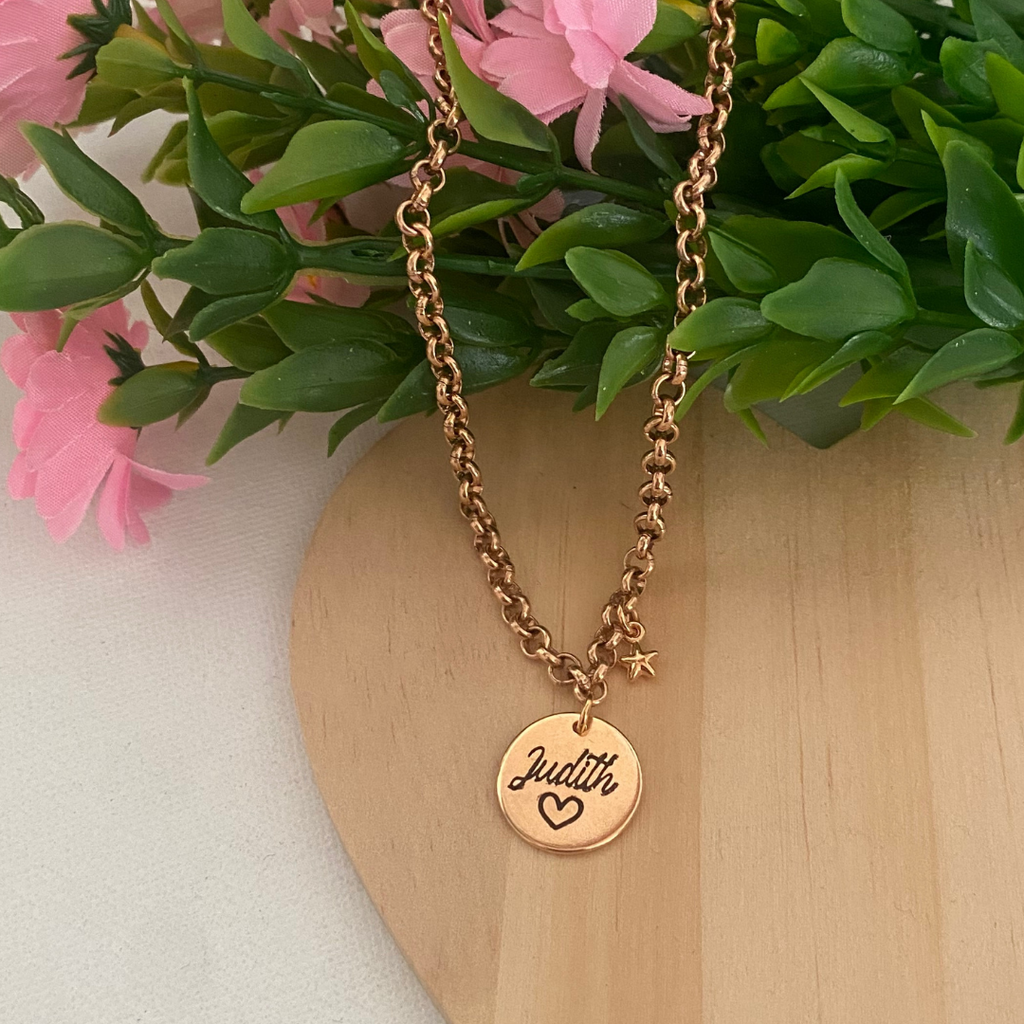 COLLAR BALI ACERO ORO ROSA