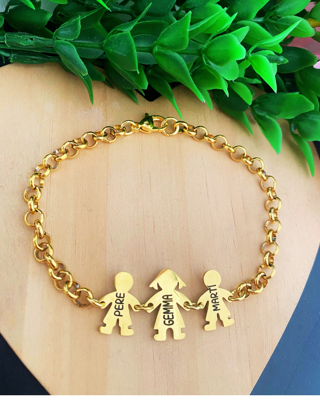 PULSERA NIÑOS ACERO BAÑO ORO