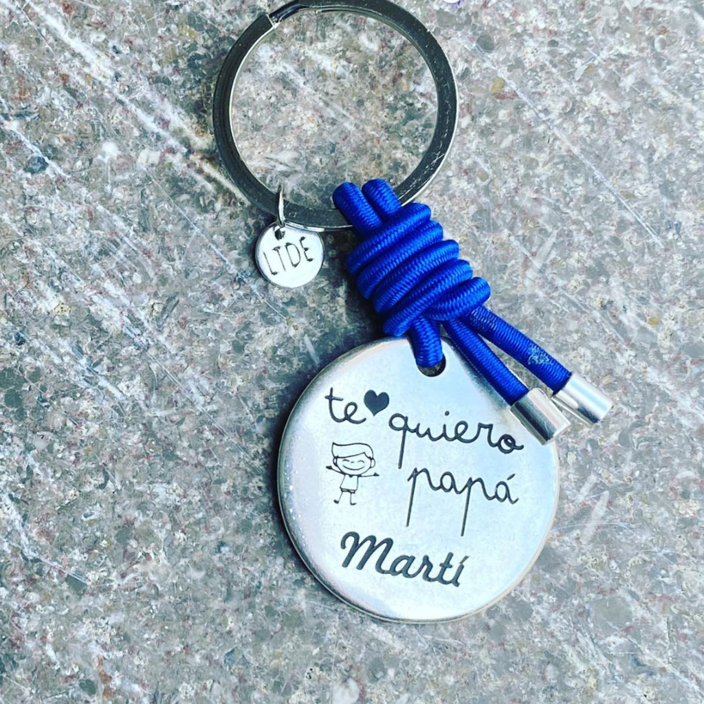 LLAVERO REDONDO BAÑO PLATA