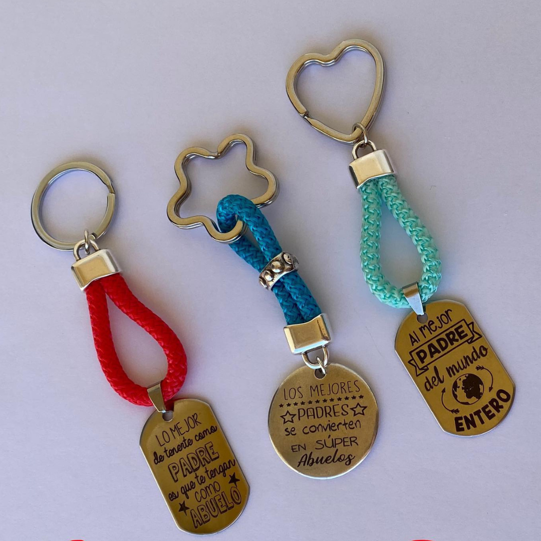 LLAVERO CUERDA BAÑO PLATA