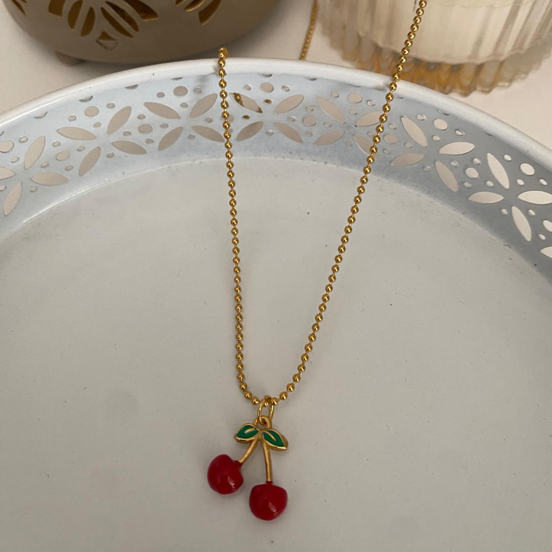 COLLAR CEREZAS ACERO