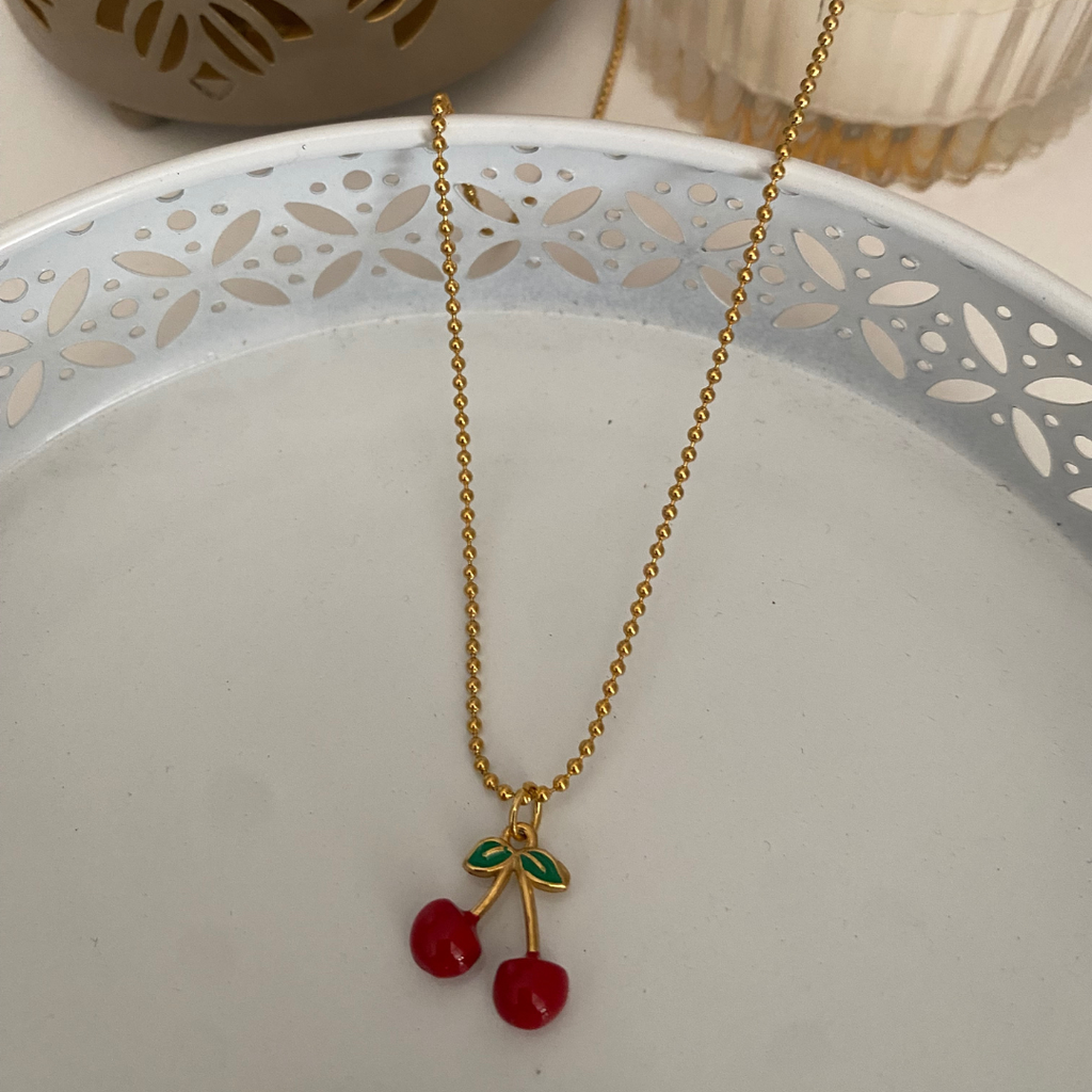 COLLAR CEREZAS ACERO