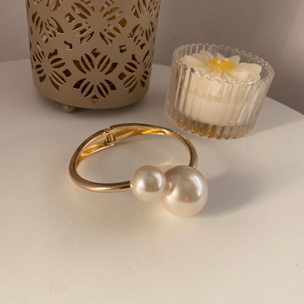 BRAZALETE MAXI PERLAS ACERO