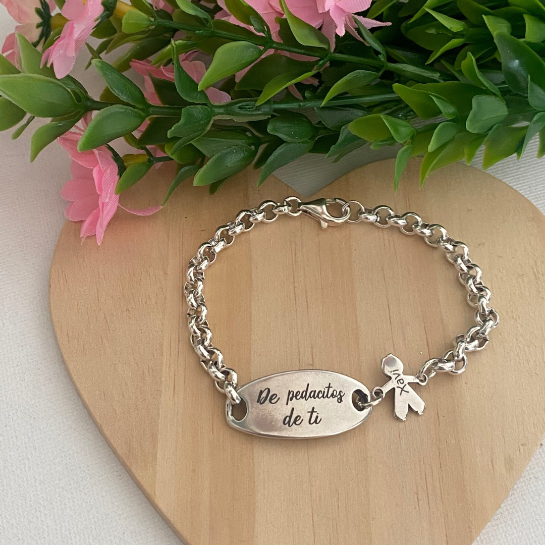 PULSERA ETERNAL BAÑO PLATA