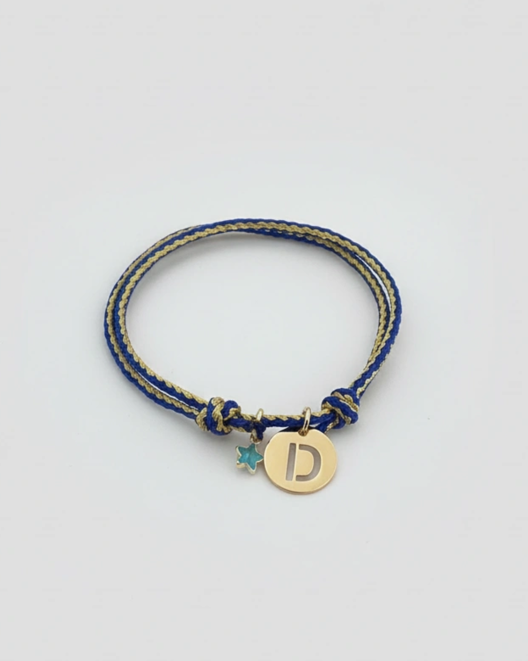 PULSERA LETRA PLATA DE LEY BAÑO ORO