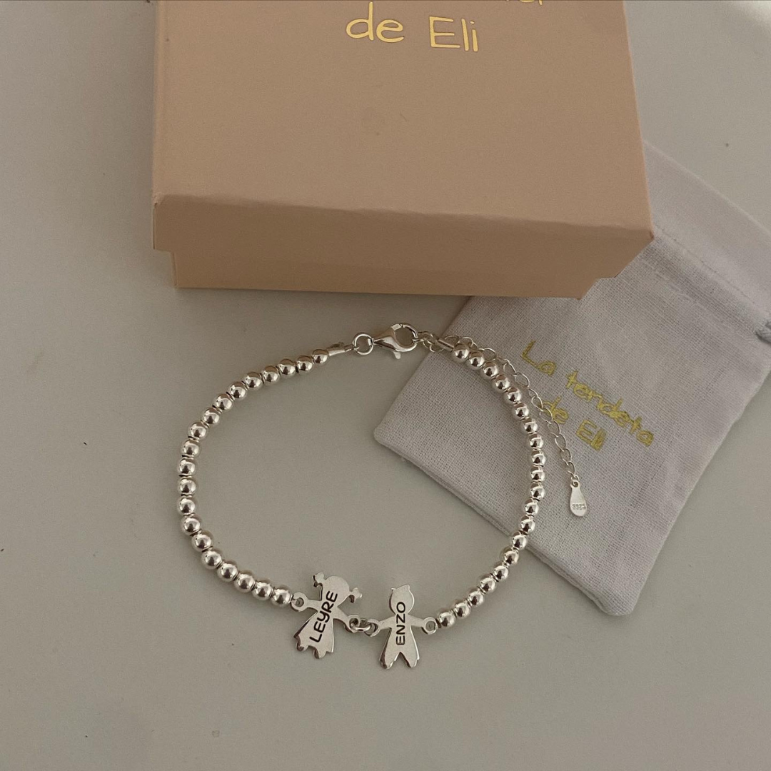 PULSERA BOLAS PLATA DE LEY