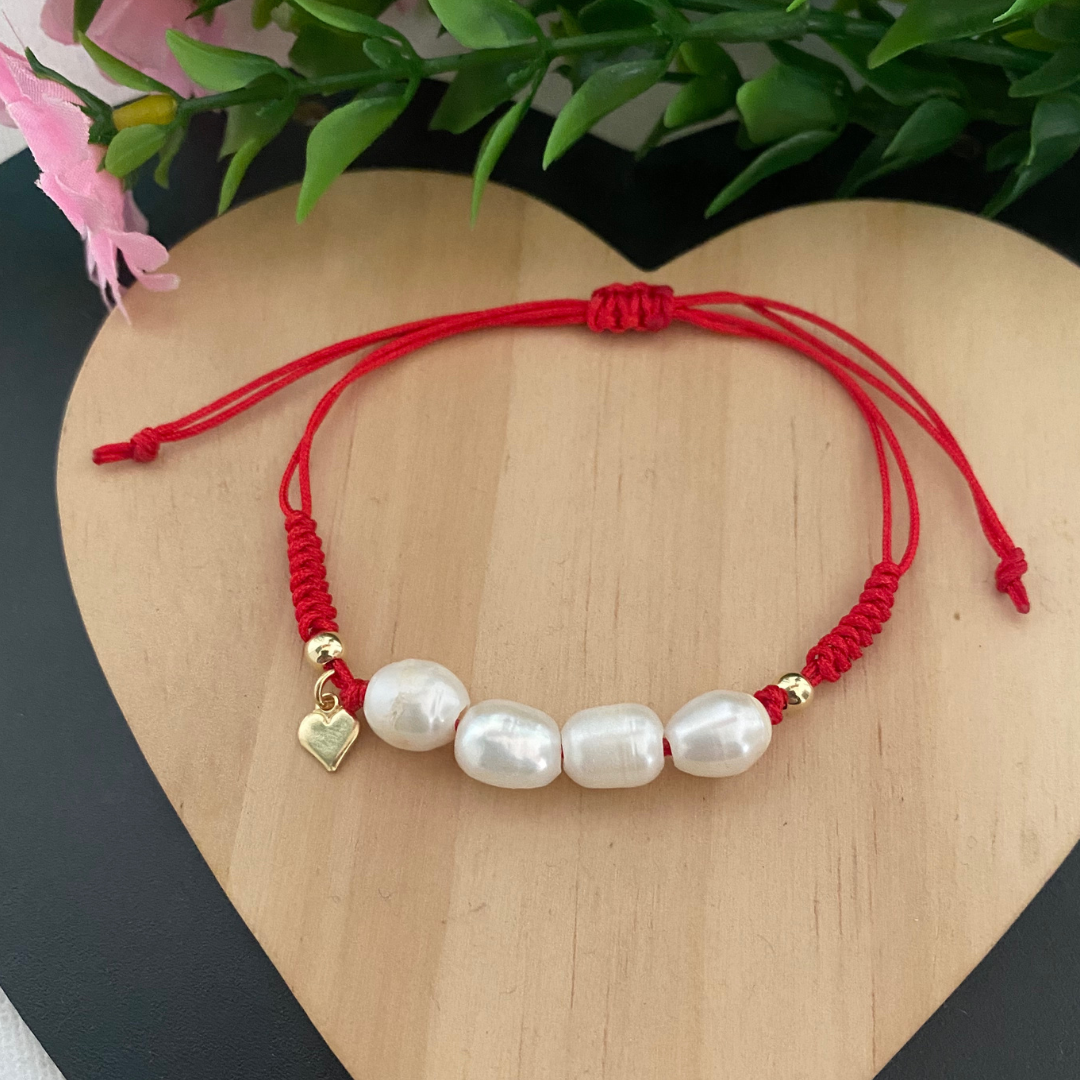 PULSERA PERLAS Y PLATA DE LEY BAÑO ORO