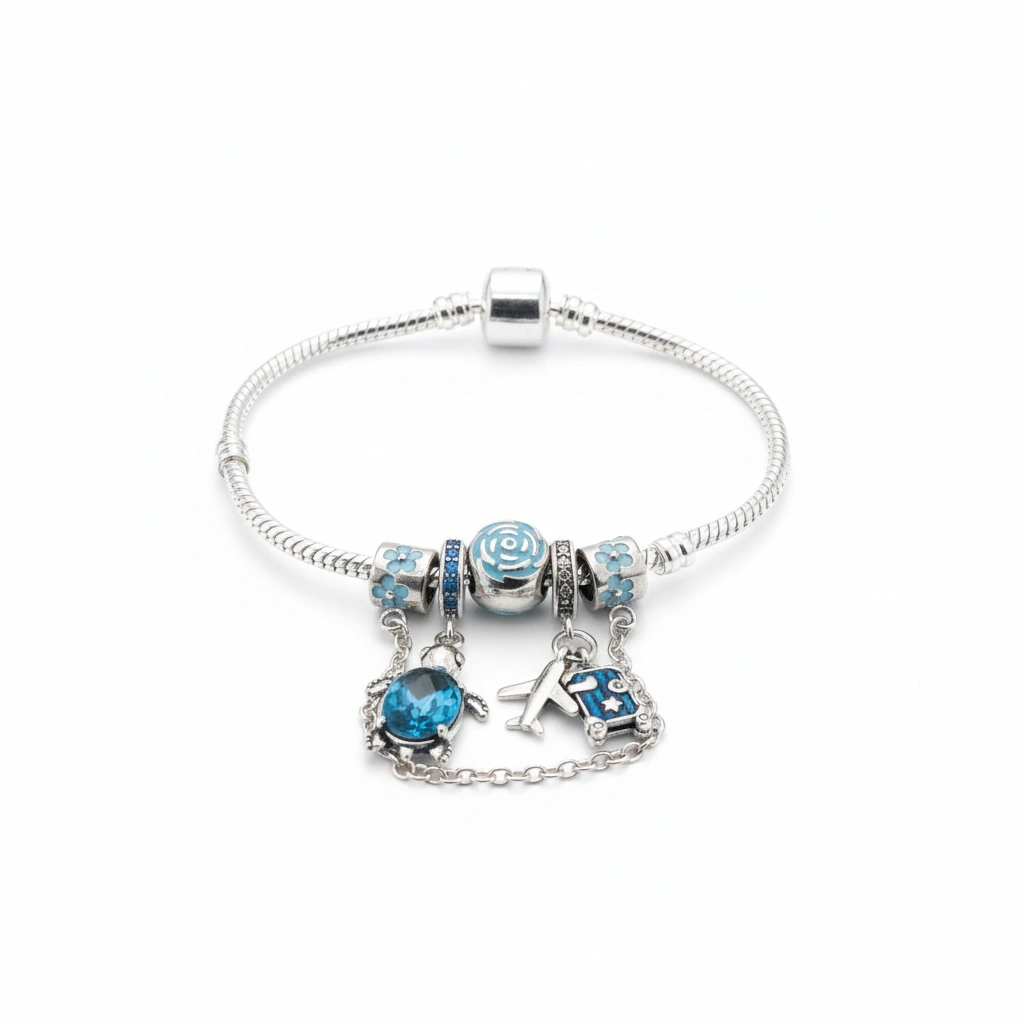 CHARM TORTUGA AZUL PLATA DE LEY
