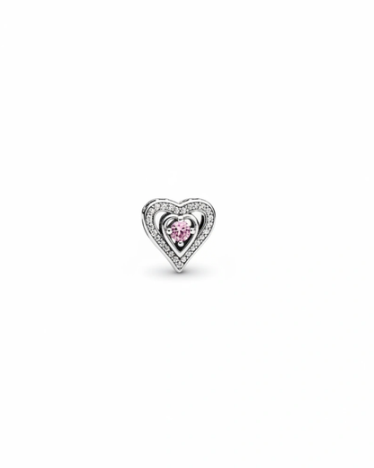 CHARM CORAZÓN PIEDRA PLATA DE LEY