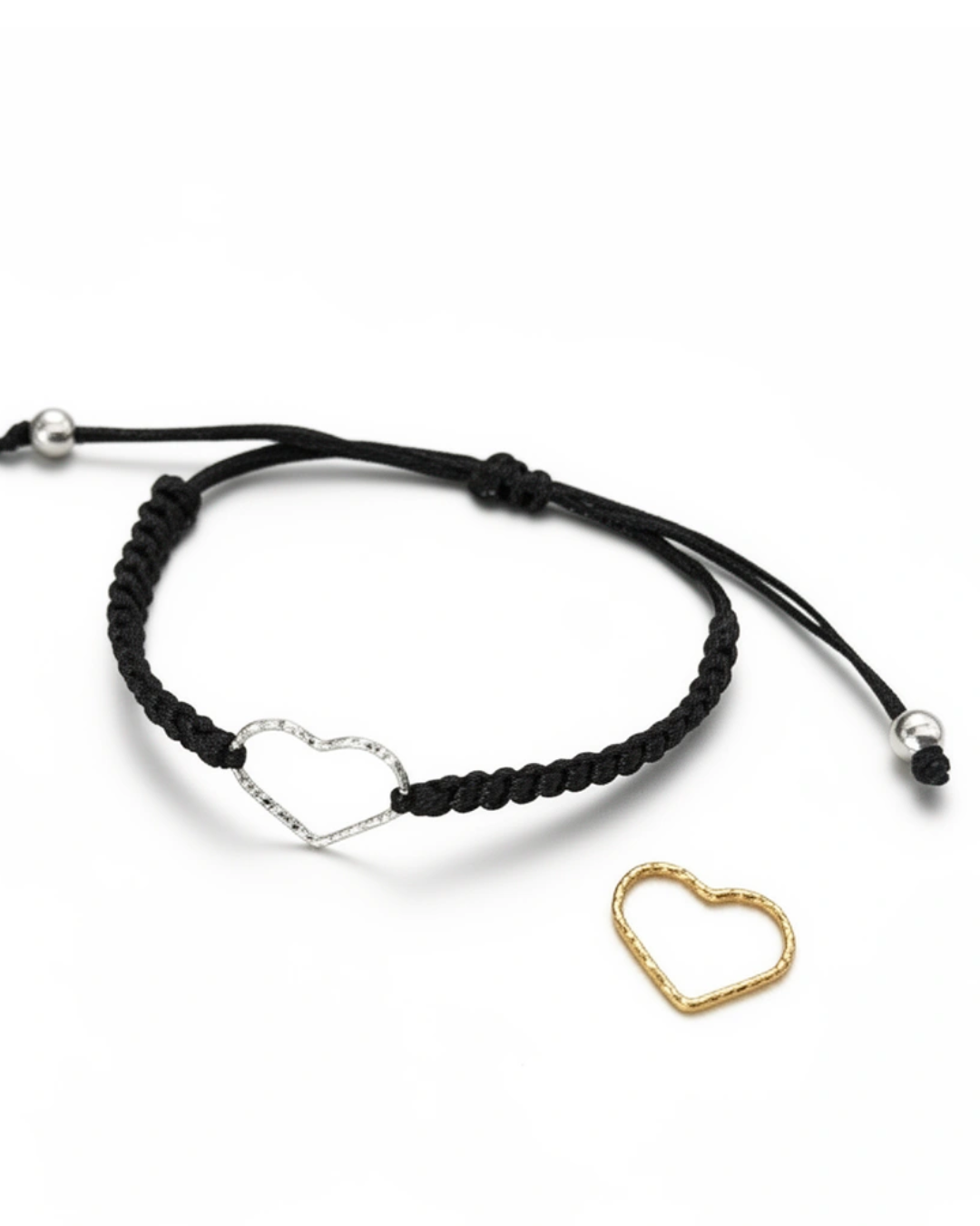 PULSERA AMOR CORAZÓN PLATA DE LEY