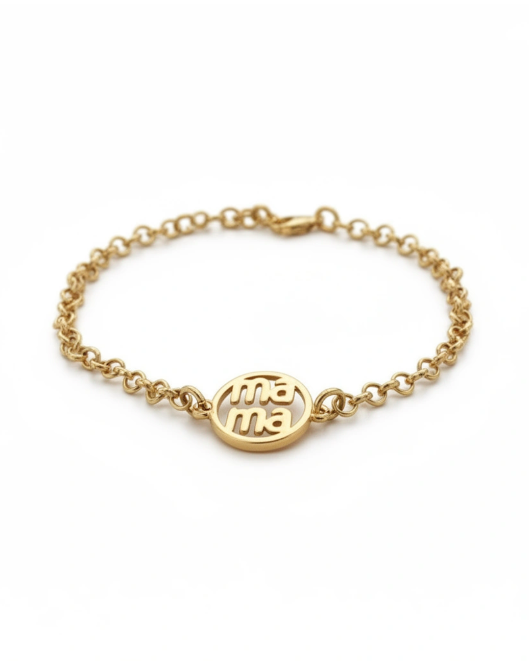 PULSERA MAMA PLATA DE LEY ORO