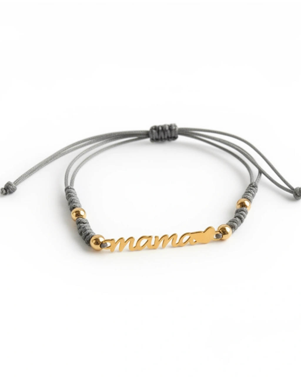 PULSERA MAMÁ PLATA LEY BAÑO ORO