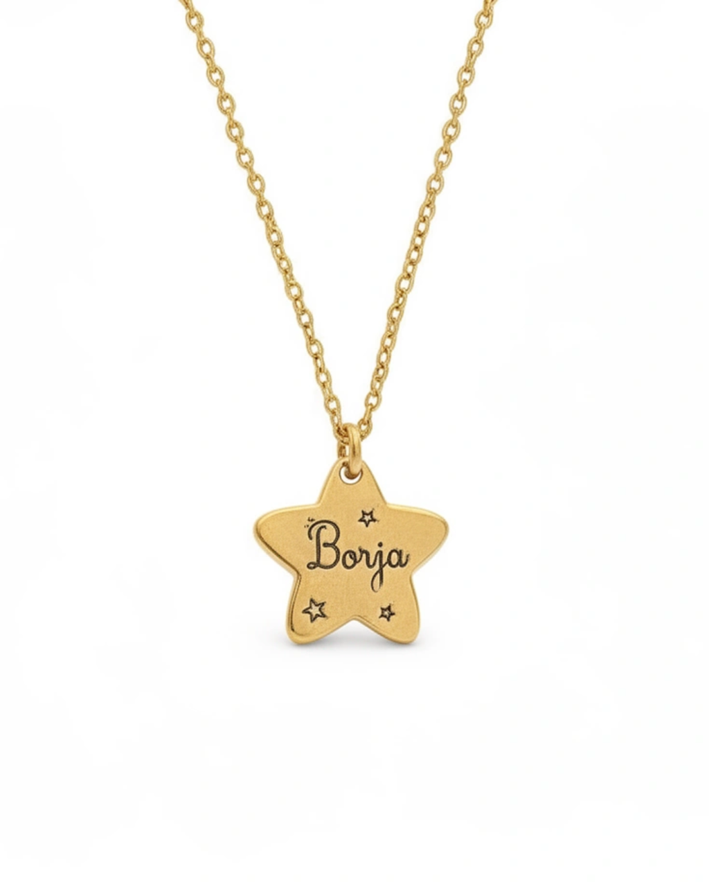 GARGANTILLA ESTRELLA PLATA DE LEY ORO