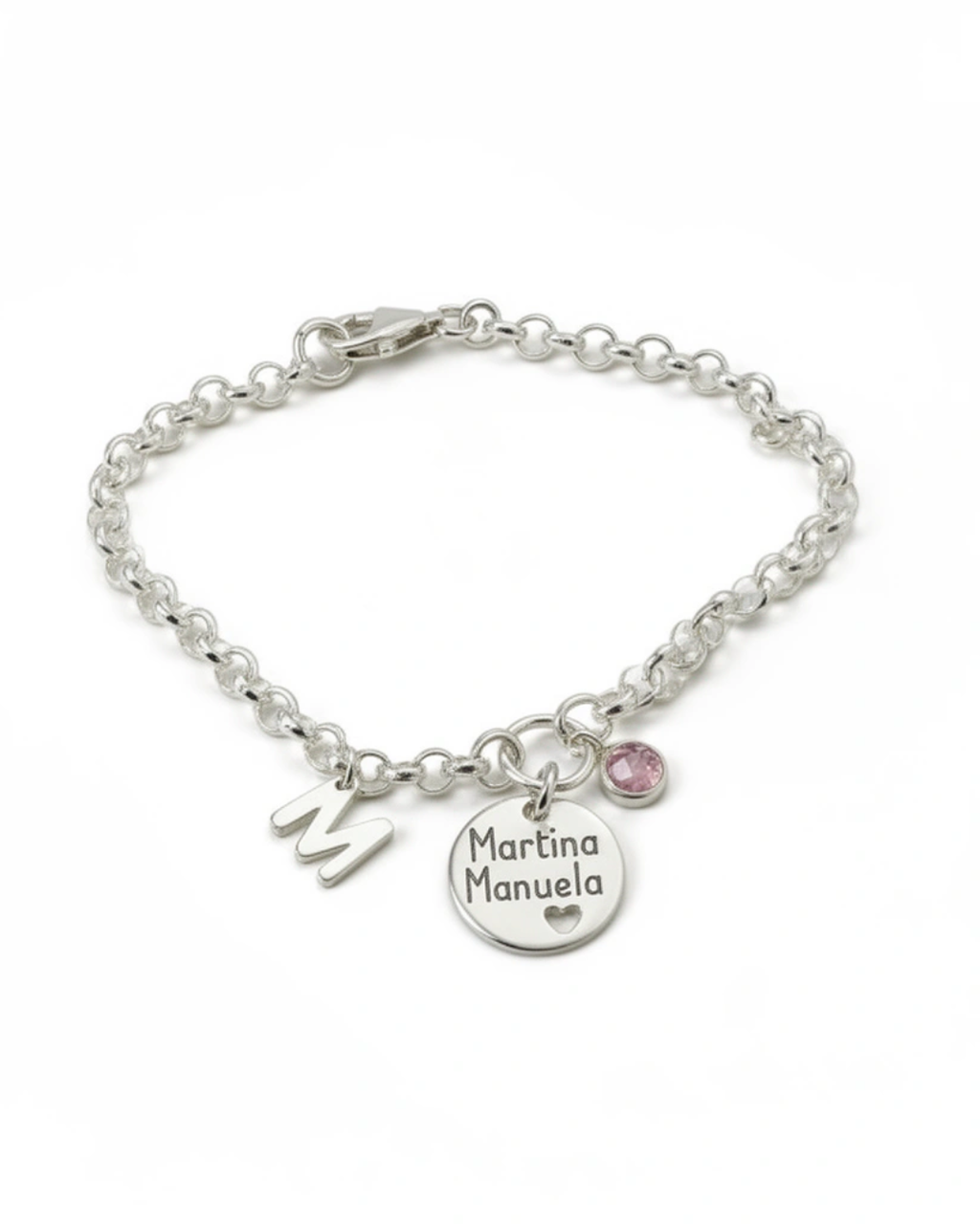 PULSERA CADENA ARITO PLATA DE LEY