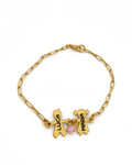 PULSERA NIÑOS PLATA DE LEY BAÑO ORO