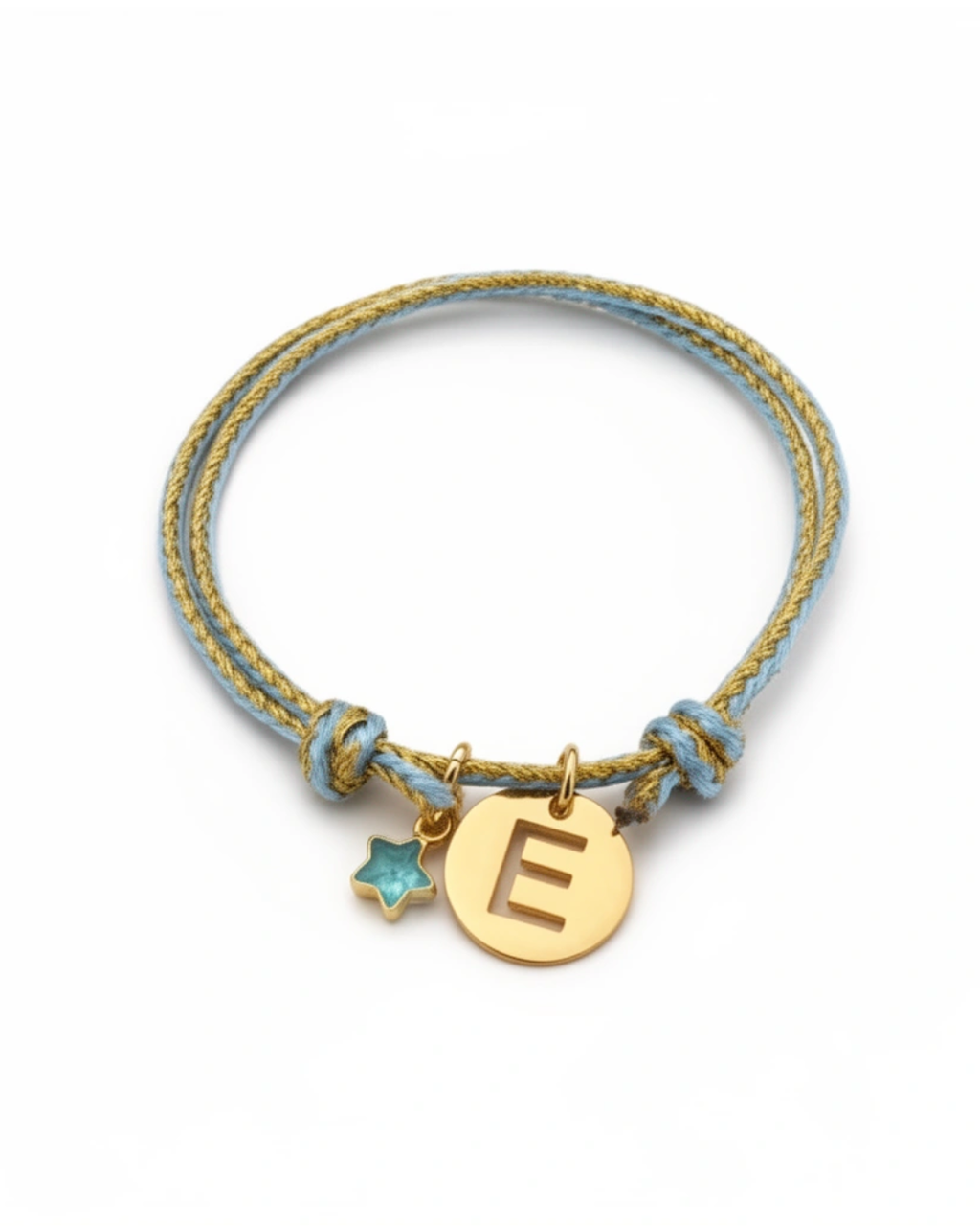 PULSERA LETRA PLATA DE LEY BAÑO ORO