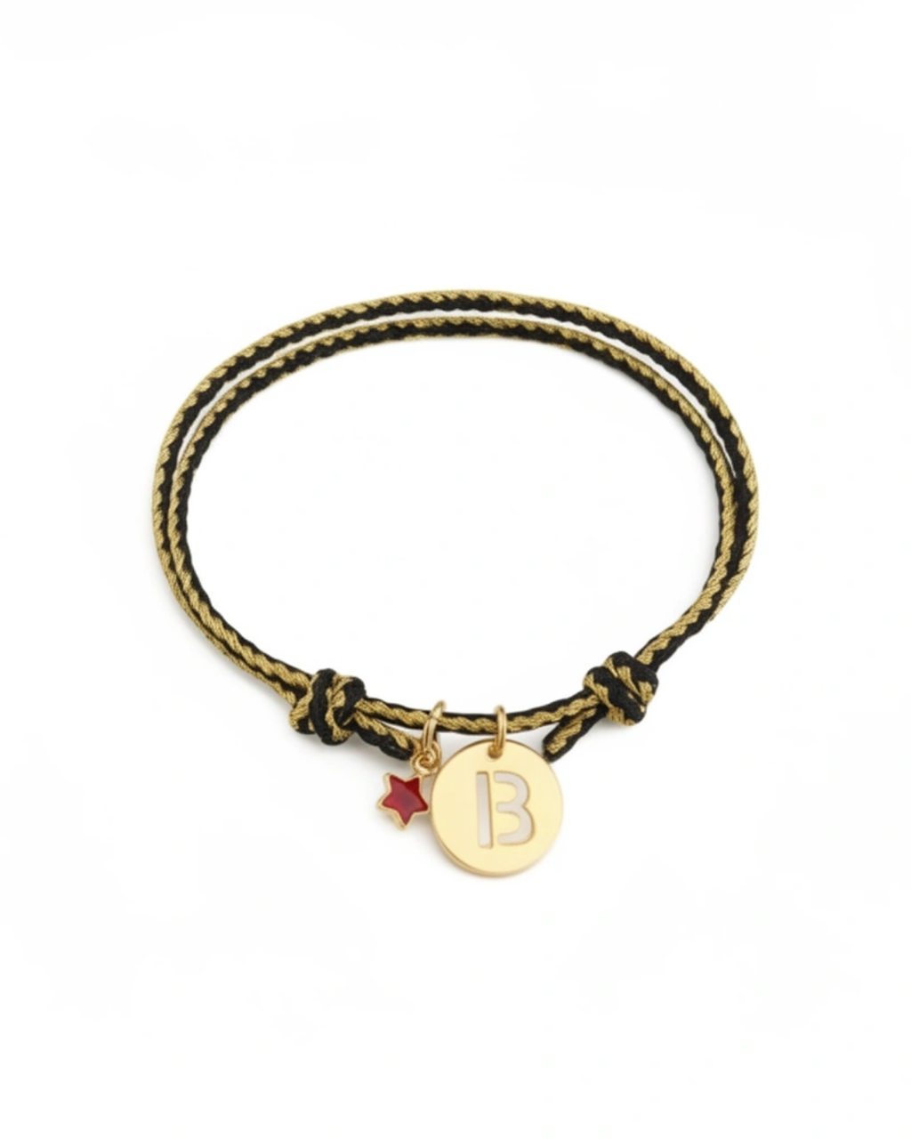 PULSERA LETRA PLATA DE LEY BAÑO ORO