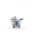 CHARM CARRO CORAZÓN PLATA DE LEY