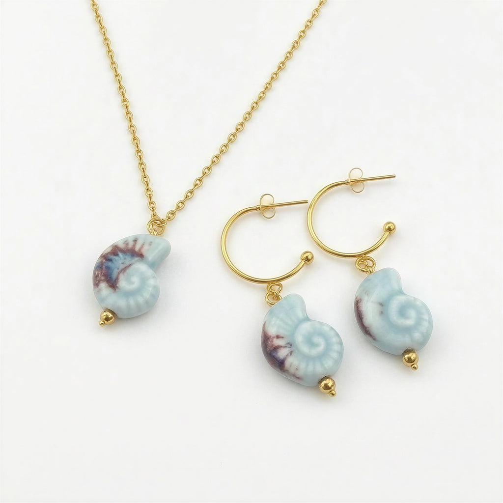 Pendientes Caracola- Acero