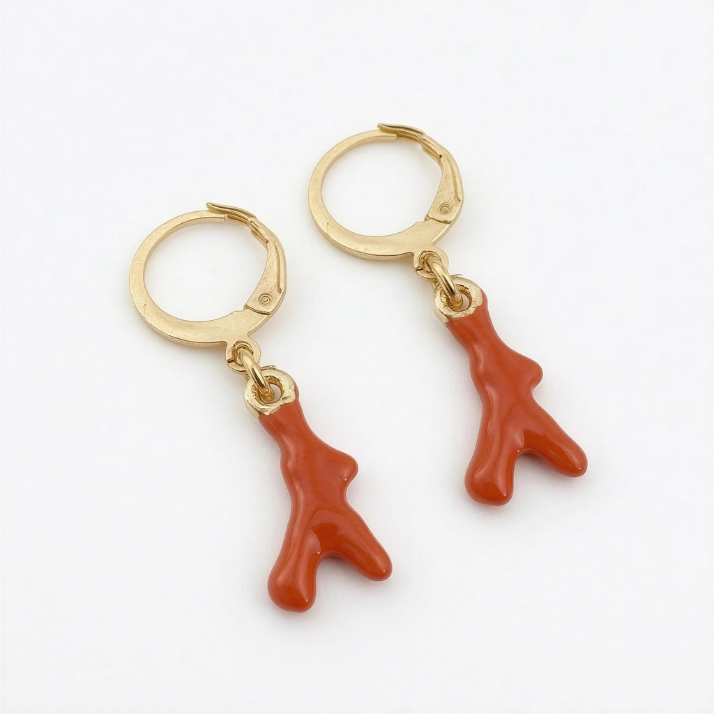 Pendientes Coral - Acero