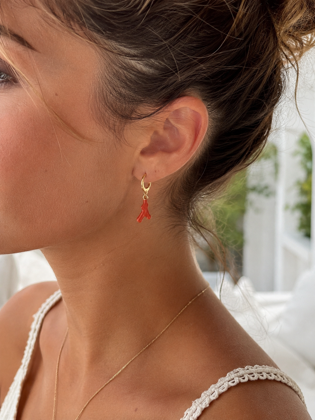 Pendientes Coral - Acero