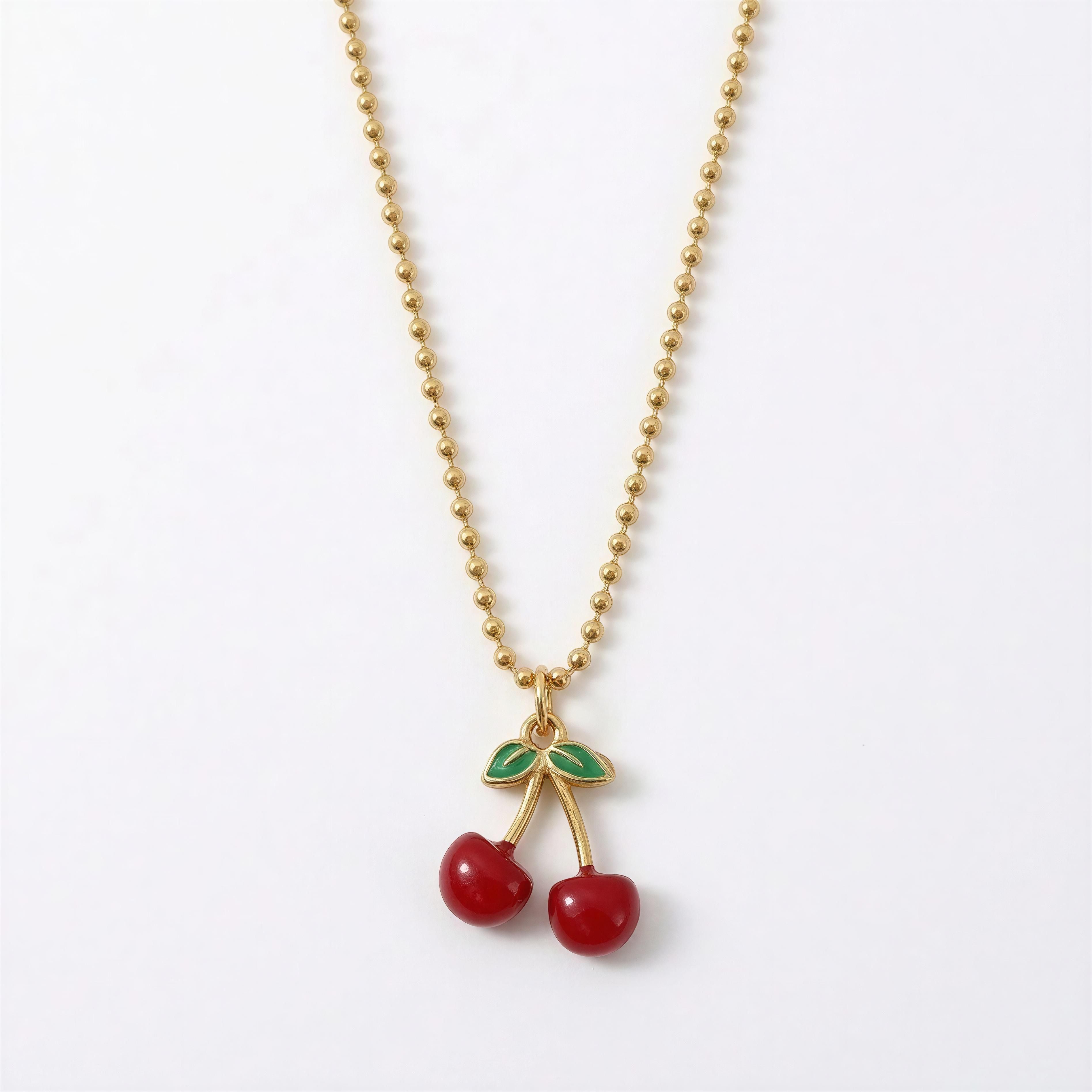 COLLAR CEREZAS ACERO