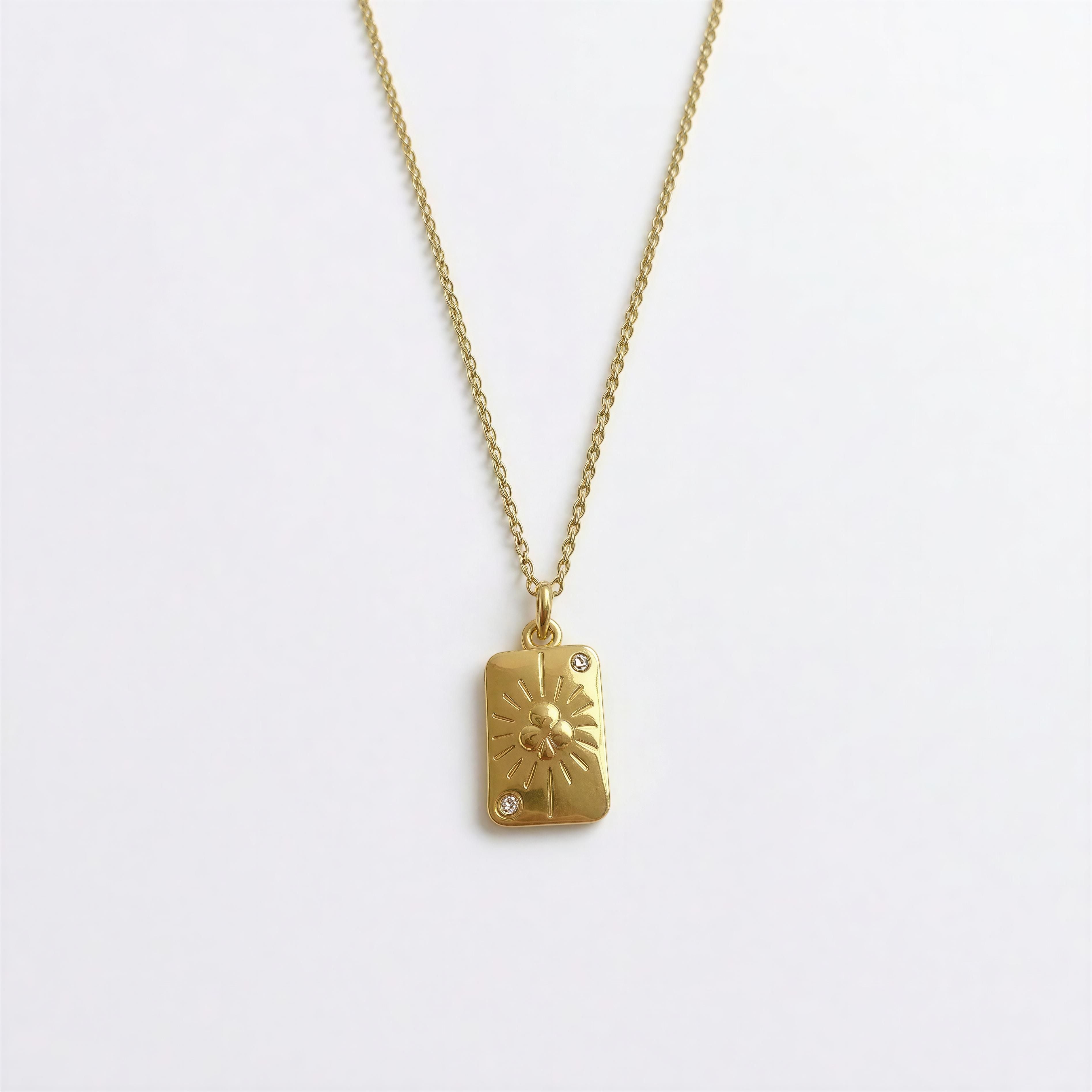 COLLAR TRÉBOL ACERO
