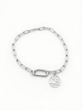 Pulsera Mamá con Cadena de Eslabones – Plata de Ley 925