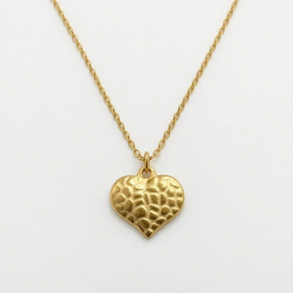 Collar Corazón Serpiente - Acero