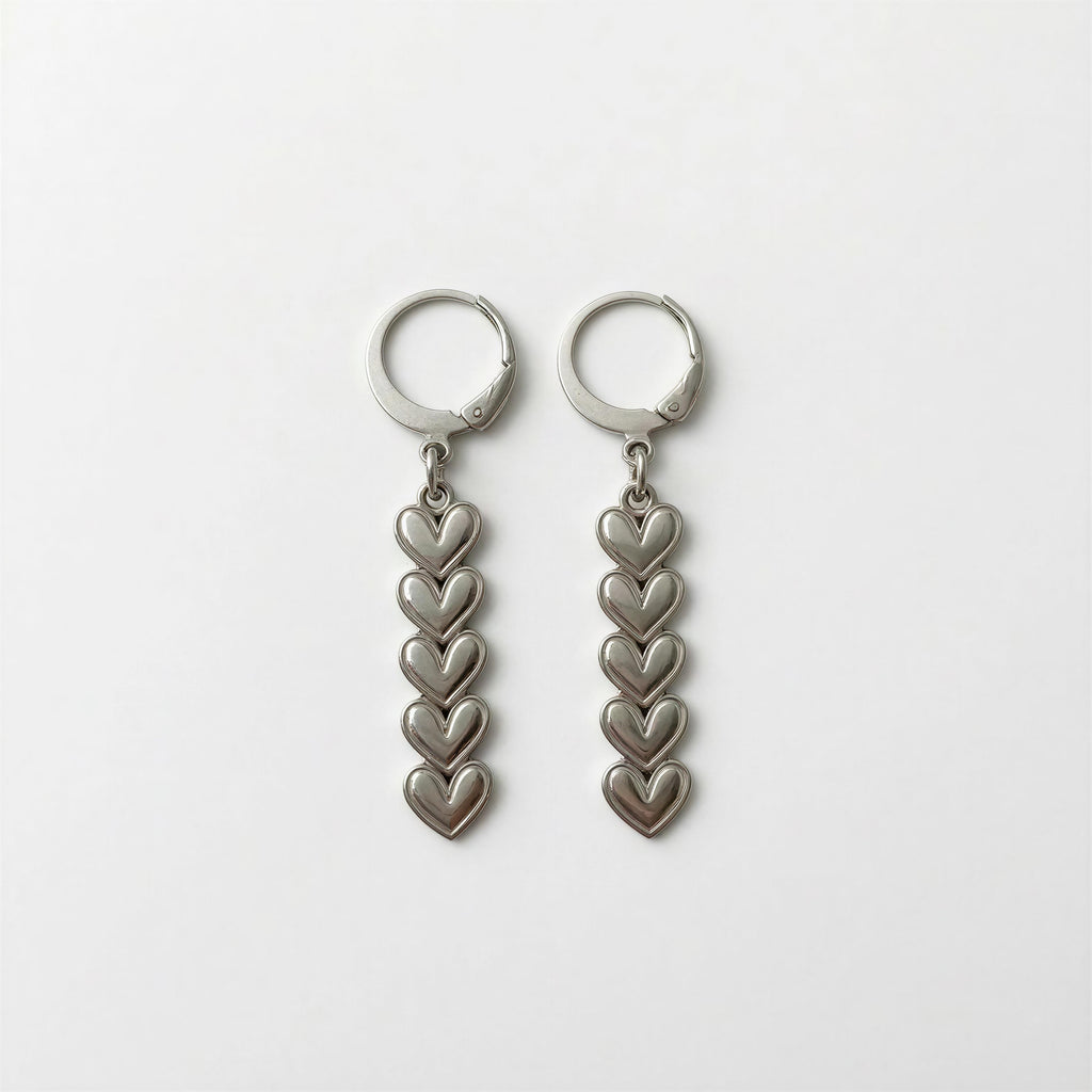 Pendientes Corazones - Acero
