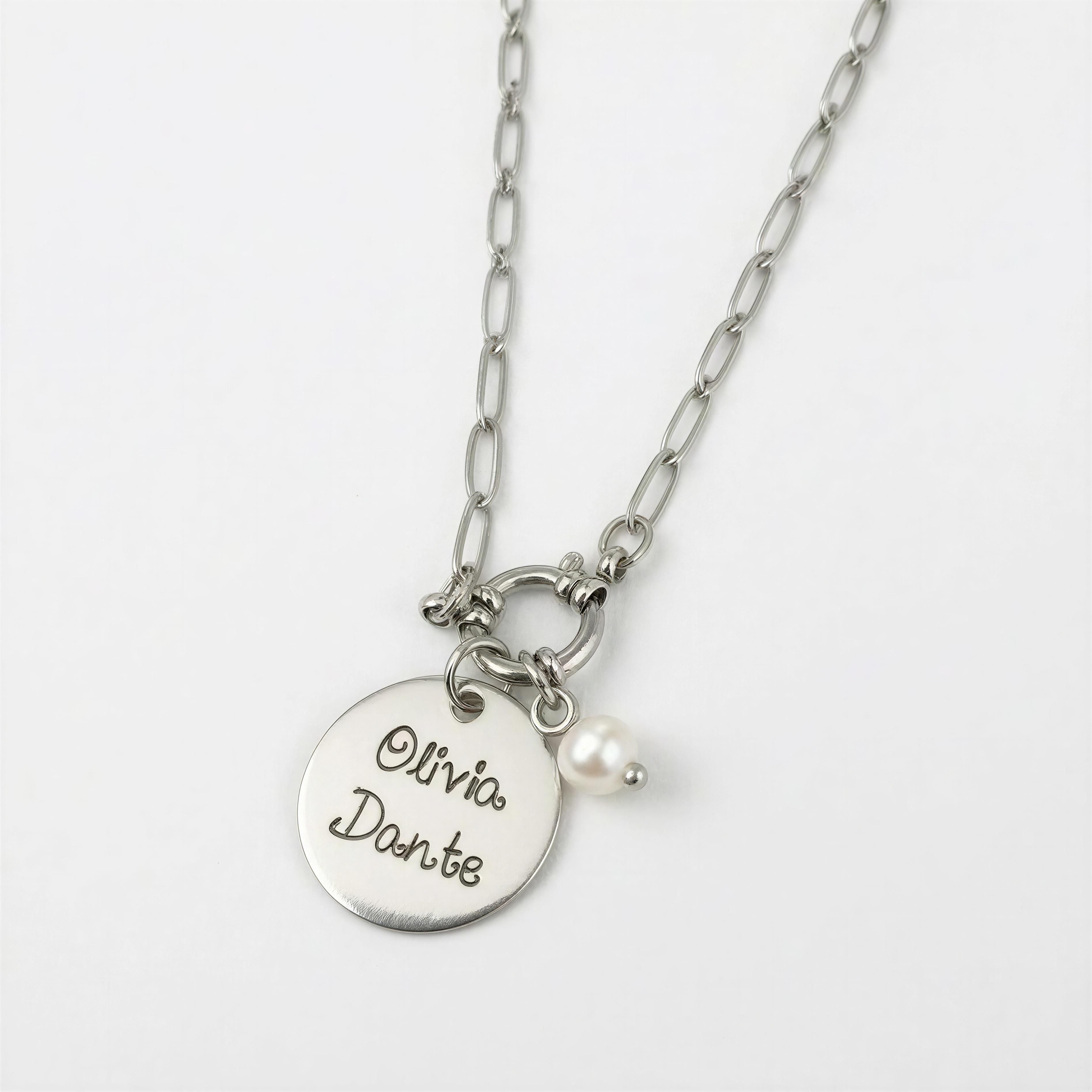 Collar Personalizadp Olivia - Acero