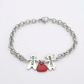 Pulsera Personalizada Niños y Corazón Plex - Acero