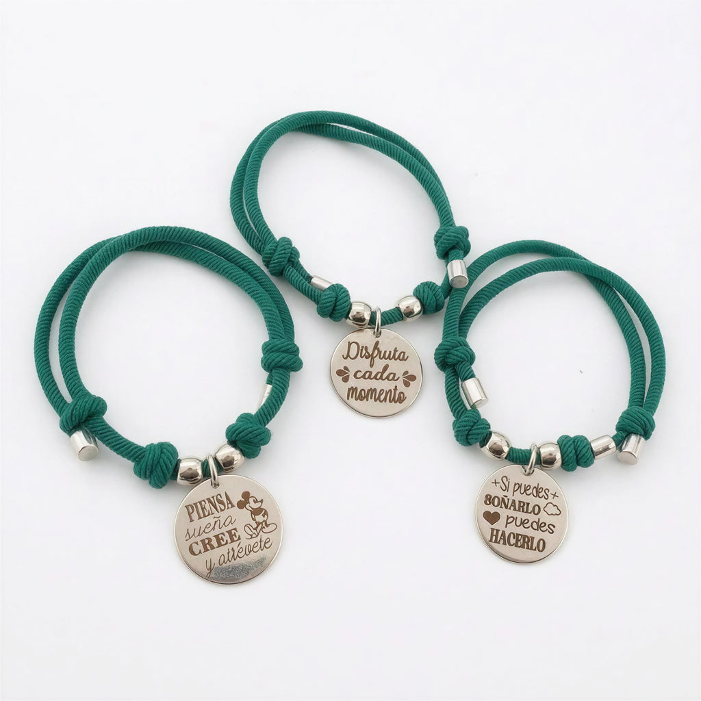 Pulsera Medalla Personalizada con Infinito - Acero Inoxidable