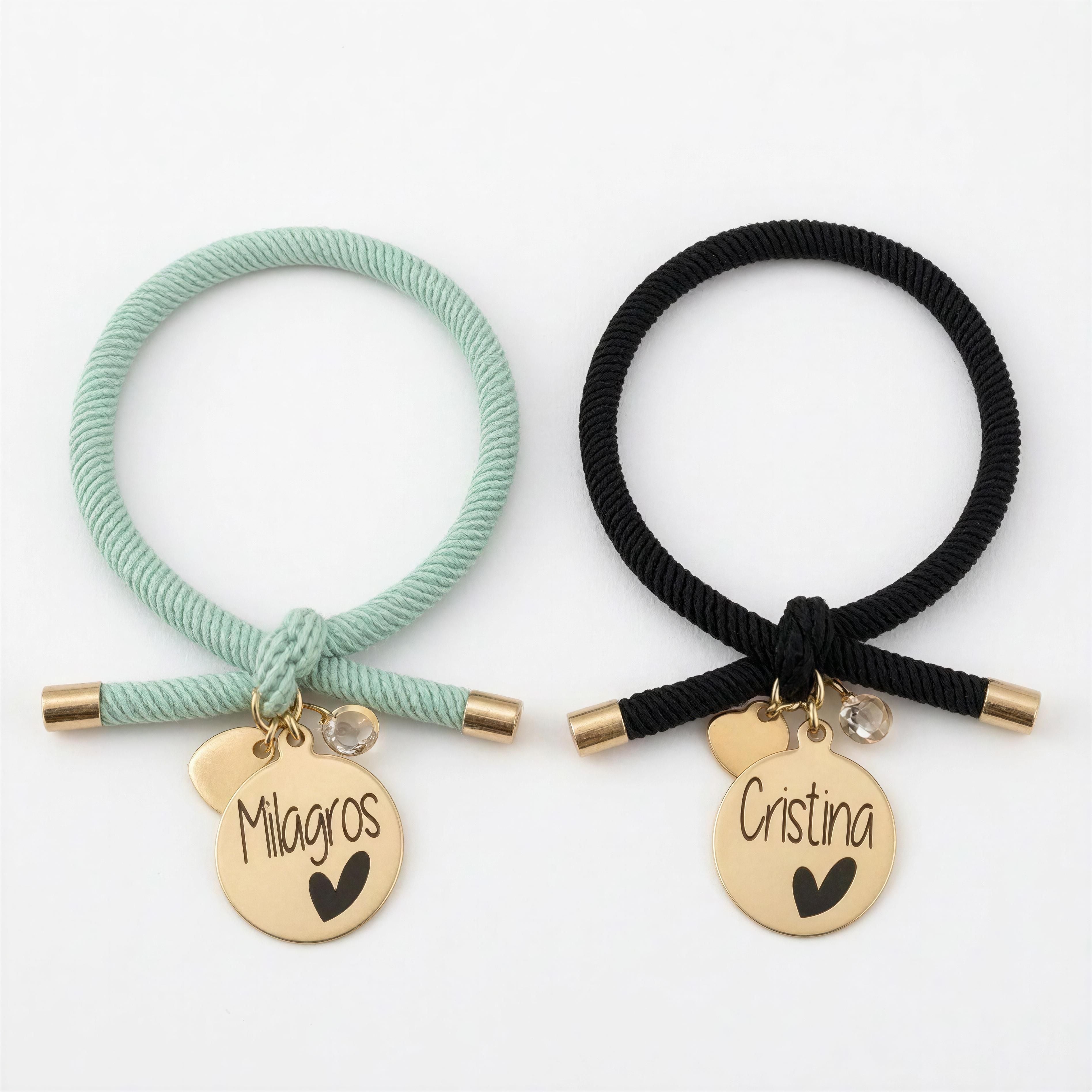 Pulsera Elástica Personalizada - Acero Inoxidable Baño Oro
