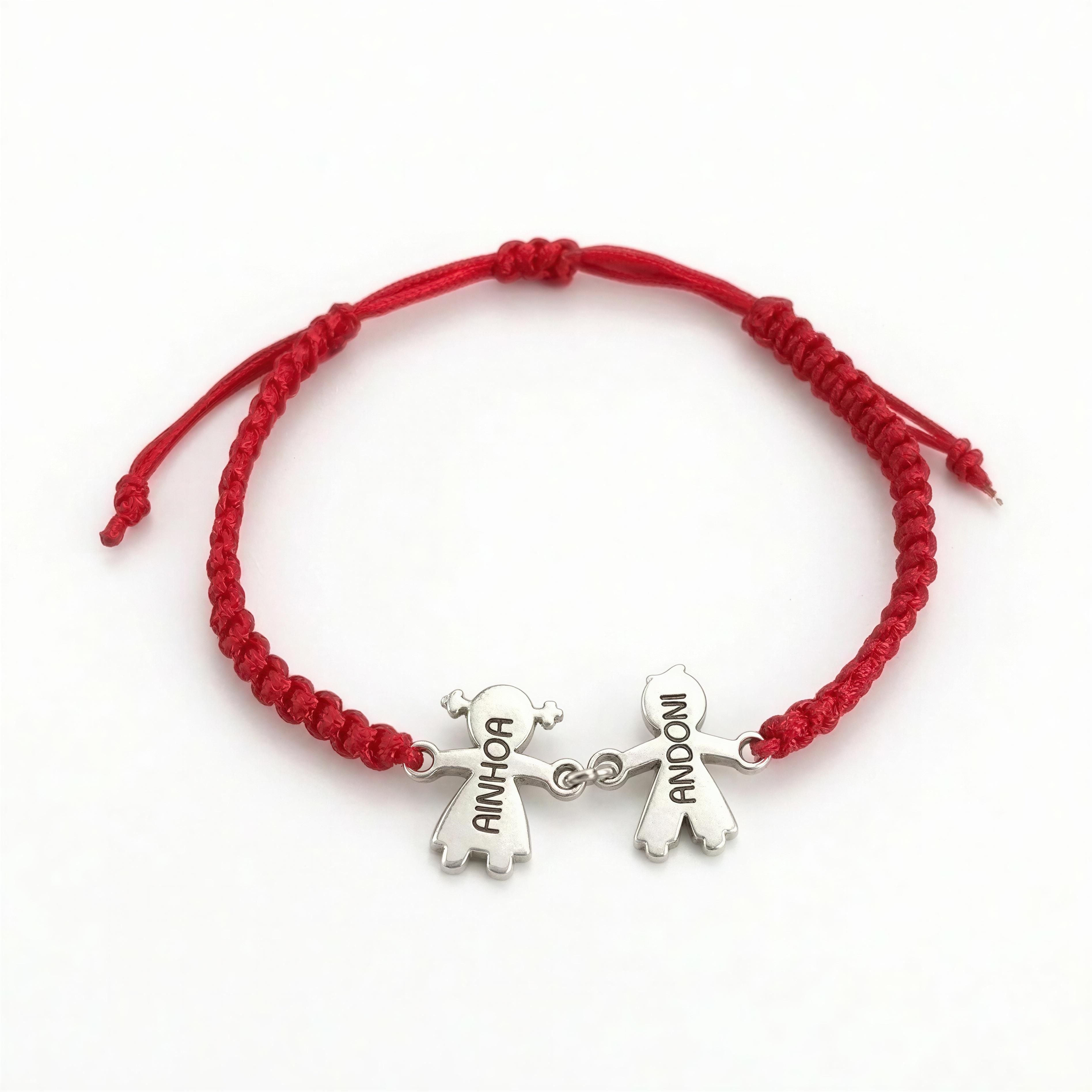 Pulsera Macramé Niños Personalizada - Baño de Plata