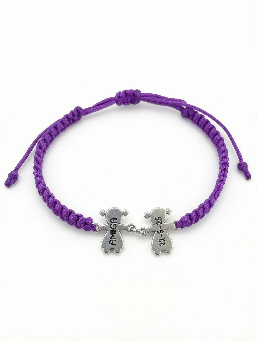 Pulsera Macramé Niños Personalizada - Baño de Plata