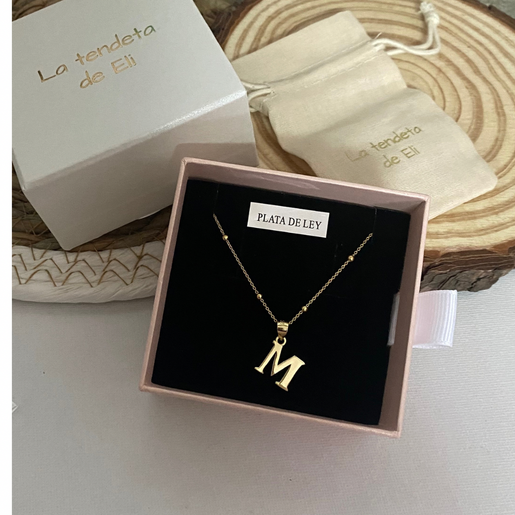 GARGANTILLA INICIAL PLATA DE LEY ORO